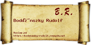 Bodánszky Rudolf névjegykártya