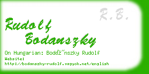 rudolf bodanszky business card